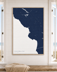 Central California Coast canvas map — window-scene interior