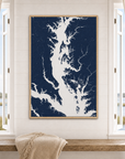 Chesapeake Bay / Maryland canvas map — window-scene interior