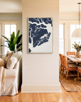 Beaufort / Sea Islands canvas map art in coastal setting