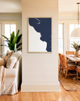 Central California Coast matte map art in coastal setting