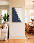 Daytona Beach matte map art in coastal setting