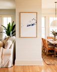Key West matte map art in coastal setting