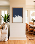 Long Beach canvas map art in coastal setting