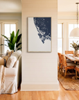 Marco Island canvas map art in coastal setting