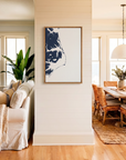 Outer Banks canvas map art in coastal setting