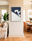 Panama City Beach canvas map art in coastal setting