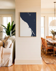 Sonoma Coast canvas map art in coastal setting