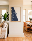 Space Coast matte map art in coastal setting