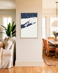 The Hamptons matte map art in coastal setting