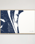 Cocoa Beach Coastal Map — Canvas Horizontal, navy, Natural Oak