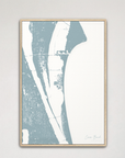 Cocoa Beach Coastal Map — Canvas Vertical, soft-blue, Natural Oak