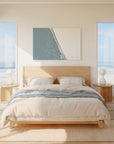 Daytona Beach soft blue horizontal wrapped canvas map in the ratio 3:2 hand mockup