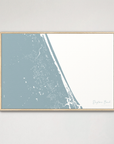 Daytona Beach Coastal Map — Canvas Horizontal, soft-blue, Natural Oak