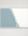 Daytona Beach Coastal Map — Canvas Horizontal, soft-blue, White Frame