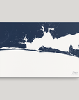 Destin Coastal Map — Canvas Horizontal, navy, No Frame