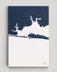 Destin Coastal Map — Canvas Vertical, navy, No Frame