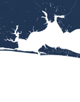 Destin Coastal Map — Fine Art Print Vertical, navy, No Frame, 8x10