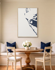 Anna Maria Island canvas map art in dining nook setting