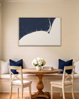Brunswick Islands canvas map art in dining nook setting