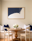 Brunswick Islands matte map art in dining nook setting