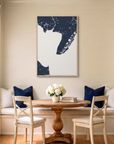 Cape May canvas map art in dining nook setting