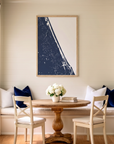 Daytona Beach matte map art in dining nook setting