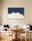Emerald Coast matte map art in dining nook setting