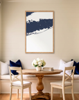 Fire Island matte map art in dining nook setting