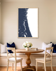 First Coast / Northeast Florida matte map art in dining nook setting
