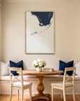 Florida Keys canvas map art in dining nook setting