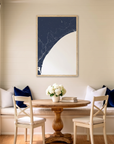 Grand Strand matte map art in dining nook setting