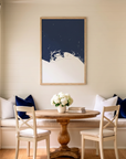 Long Beach matte map art in dining nook setting