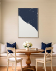 Newport Beach canvas map art in dining nook setting