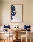 Outer Banks canvas map art in dining nook setting