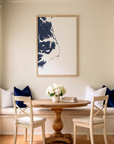 Outer Banks matte map art in dining nook setting