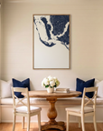 Sanibel canvas map art in dining nook setting