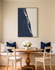 St. Augustine canvas map art in dining nook setting