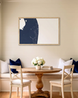 The Palm Beaches matte map art in dining nook setting