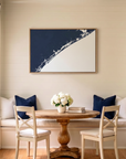Topsail Island canvas map art in dining nook setting