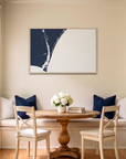 Wilmington canvas map art in dining nook setting
