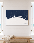 Emerald Coast canvas map — window-scene interior