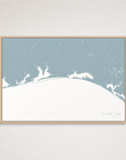 Emerald Coast Coastal Map — Canvas Horizontal — soft-blue, Light Wood
