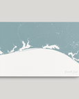 Emerald Coast Coastal Map — Canvas Horizontal, soft-blue, No Frame