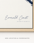 Emerald Coast canvas map — location and coordinates customization