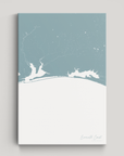 Emerald Coast Coastal Map — Canvas Vertical, soft-blue, No Frame