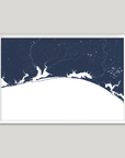Emerald Coast Coastal Map — Fine Art Print Horizontal, navy, White Frame, 10x8