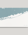 Fire Island Coastal Map — Canvas Horizontal, soft-blue, No Frame