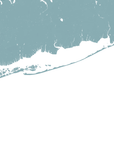 Fire Island Coastal Map — Fine Art Print Vertical, soft-blue, No Frame, 8x10