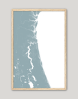 First Coast / Northeast Florida Coastal Map — Fine Art Print Vertical, soft-blue, Oak, 8x10