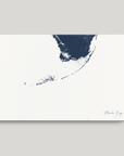 Florida Keys Coastal Map — Canvas Horizontal, navy, No Frame